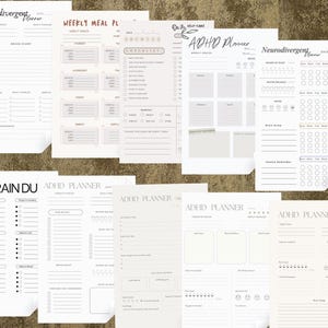 ADHD Planner for Adults & Students (10 Pages) | Printable Daily Focus Organizer | Undated Neurodivergent To-Do List for Productivity  Menta