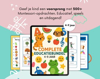 Dutch Montessori educational bundle Dutch activity book Dutch workbook Printable preschool primary school 4-9 years school