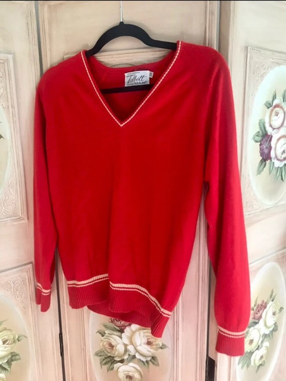 Vintage 1950’s Talbots sz. 38 V Neck Varsity Sweat