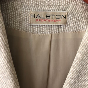 Vintage HALSTON SPORTSWEAR Cream Blazer Jacket image 5