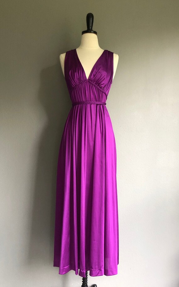 deep purple maxi dress