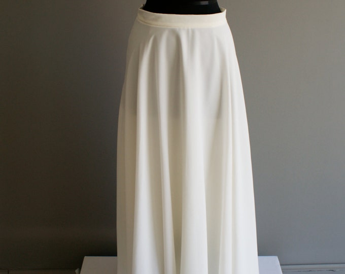 Off White Long Flowy Maxi Skirt m Etsy
