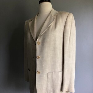 Vintage HALSTON SPORTSWEAR Cream Blazer Jacket image 2