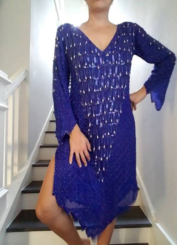 slouchy sequin dress ASOS DESIGN slouchy embellished mini dress in red oversized disc sequin