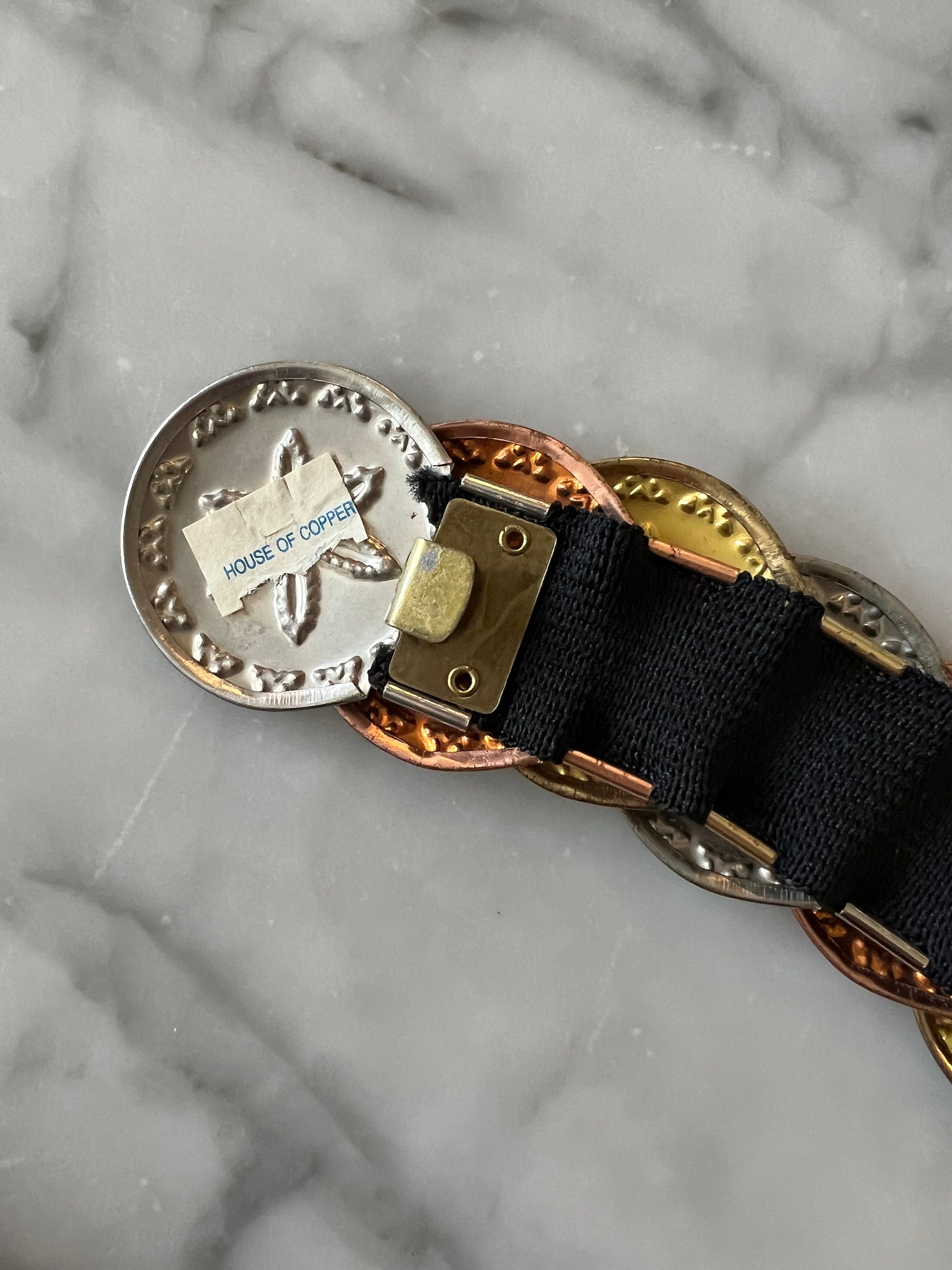 Vintage sand dollar electroplate stretch belt Sand Dollar Belt main image 3