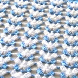 Crochet Baby Blanket Pattern, Angel Stitch, Easy Floral Tutorial, PDF Step-by-Step with Video, Digital Download image 6