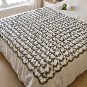 Crochet Baby Blanket Pattern, Angel Stitch, Easy Floral Tutorial, PDF Step-by-Step with Video, Digital Download image 5