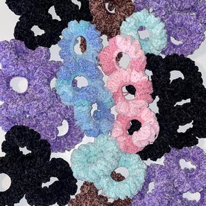 Samt häkeln Scrunchie Haargummis