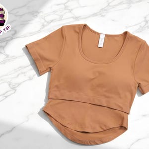 Women&#39;s Short Sleeve Yoga Top | Breathable Athletic Crop Shirt | Lightweight Workout Pullover | Running Sportswear | Activewear Gym Tee