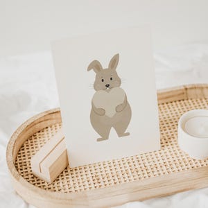 Kinderkarte HASE MIT HERZ A6 A5 Babykarte Postkarte Geburtskarte Affirmation Kinder Kinderkarte Bild Hässchen Waldtiere Kaninchen Grußkarte