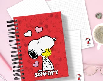Snoopy LOVE Editable A5, Digital File, Happy Planner, Spanish Planner, Planner sheets, Planner cover, downloadable PDF file, printable