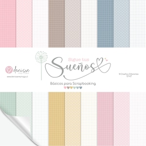 Colección de papeles BASICOS SUEÑOS, Papeles y diseños para imprimir, papeles digitales para scrapbooking, digital papers, kit imprimible.