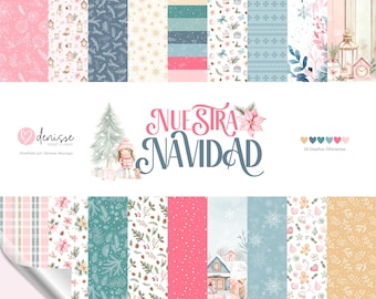 Our Christmas Digital Scrapbooking Collection, Printable Papers and Designs, Printable Kit, Digital Scrapbooking Papers