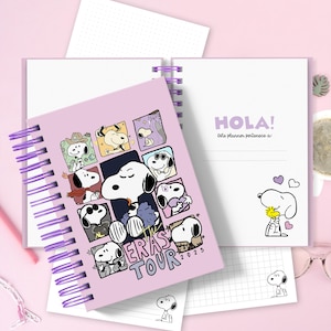 Snoopy Editable A5, Archivo Digital, Happy Planner, Planner Español, Planner sheets, Planner cover, archivo descargable PDF, imprimible 2025