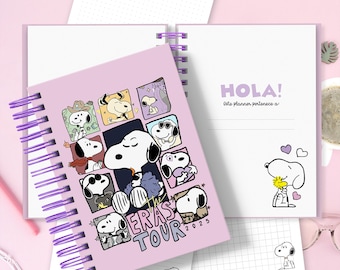 Snoopy Editable A5, Digital File, Happy Planner, Spanish Planner, Planner sheets, Planner cover, downloadable PDF file, printable 2025