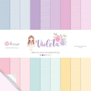 BASIC VIOLET ペーパーのコレクション、印刷用のペーパーとデザイン、スクラップブッキング用のデジタルペーパー、デジタルペーパー、印刷可能なキット。