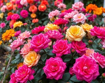 200 Moss Rose double mix color seeds portulaca grandiflora flowers