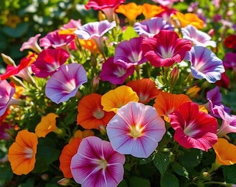 Morning Glory Seeds Mixed Colors Vibrant 50 Seeds Vine Climbers