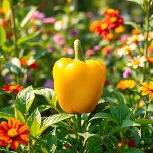 50 yellow bell pepper seeds   canary bell pepper Non-Gmo