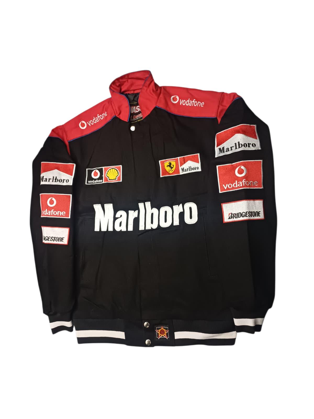 Vintage Marlboro Racing Jacket: Embroidered NASCAR Bomber, Y2K