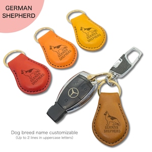 Puffy Leather Keychain【German Shepherd】