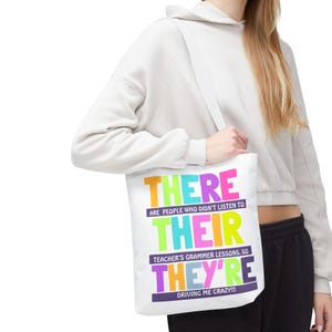 TEACHER Tote Bag - Back to School Gift, Classroom Supplies, Teacher Appreciation, School Bag, Teacher Gift Idea