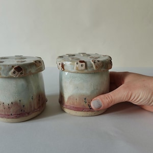 Handgjord keramikmugg med lock | 340 g stengods kaffe- och tekopp | Hantverkskeramikugg