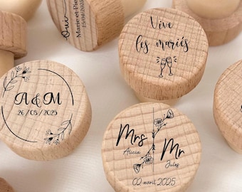 Personalized Wedding Bottle Stopper – Wedding Favor & Table Decoration, wedding gift, personalized guest favor, wedding souvenir