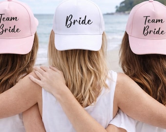 Gorro personalizado para despedida de soltera - Novia / Equipo de la novia, Regalo para despedida de soltera, Regalo de boda, Gorro personalizado para la novia, Gorro del equipo de la novia