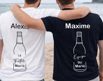 Personalisiertes T-Shirt für den Junggesellenabschied – Bierflasche, Junggesellenabschied, Geschenk für den Bräutigam, Team-T-Shirt für den Bräutigam, Idee für die Junggesellenabschiedsplanung