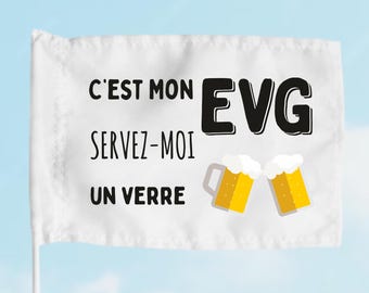 Drapeau EVG, accessoire EVG, cadeau evg, drapeau pour futur marié, cadeau futur mariée evg, organisation enterrement de vie de garçon