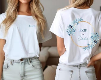 Hen party t-shirt for the bride-to-be - flower hen party t-shirt, hen party gift, bride-to-be t-shirt, personalized hen party t-shirt, hen party team