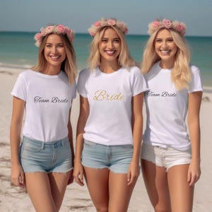 Gold future bride EVJF T-shirt - team bride evjf t-shirt, evjf gift, future bride team of the bride t-shirt, bride t-shirt