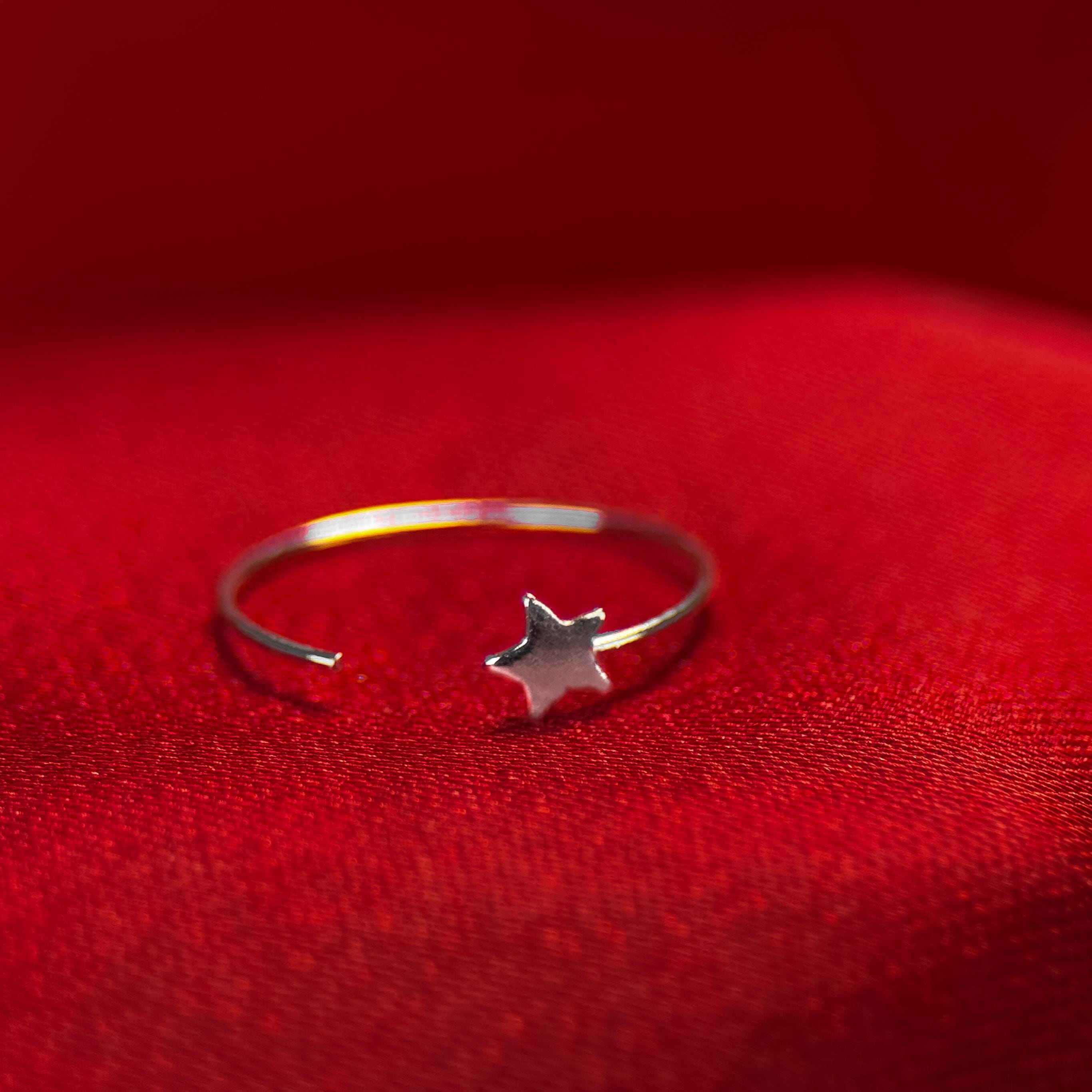 Star Nose Ring - 925 Sterling Silver Nose Stud with Tiny Star - Minimalist Silver Nose Jewelry - Dainty Celestial Piercing - Gift for Her