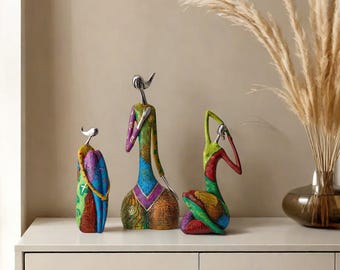 Nordic Style Creative Abstract Home Decoration Figure Sculpture Living Room Modern Art Figurine Desk Decoration Christmas Gifts