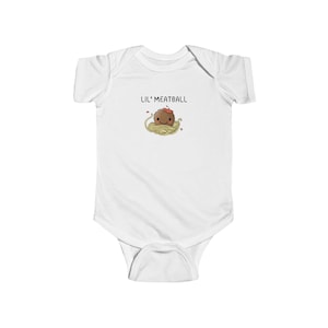 Lil Meatball Baby Onesie, Meatball Newborn Onesie, Little Meatball Baby, Presente para bebê, Baby Onesie, Cotton Baby Onesie, Bebê italiano