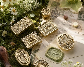 Vintage-Patterned Wax Seal Stamp Head — DIY Scrapbooking & Wedding Seals