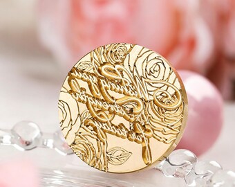 3D irregular embossed brass wax seal, suitable for wedding invitations, envelope sealing, and diary making.