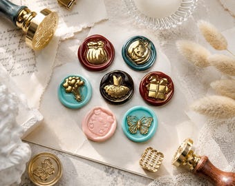 Embossed wax seal head, three-dimensional irregular copper head, suitable for handwritten letters, greeting cards and gifts.