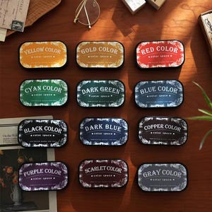Large Vintage Ink Pad for Rubber Stamps, Quick Dry Water-Based Stamp Pad for Journaling, Scrapbooking, Card Making, Craft Stamp Ink