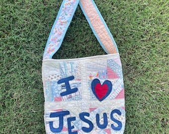 Upcycled Vintage Quilt Tote Bag | Handmade One of a Kind Patchwork | Sustainable Fashion