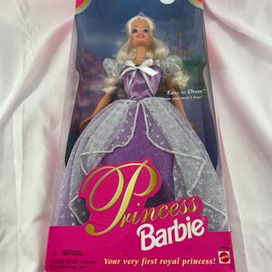 Princess Barbie First Purple Easy to Dress Mattel 1997 Vintage #18404 Brand New in Box NIB MIB NRFB