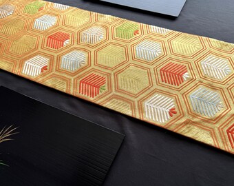 Vintage Japanese Obi Table Runner -One-of-a-Kind Handmade Decor
