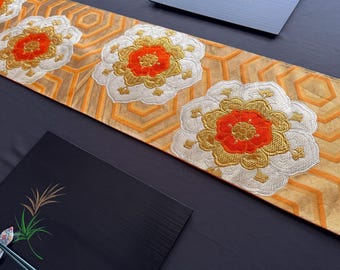 Vintage Japanese Obi Table Runner -One-of-a-Kind Handmade Decor
