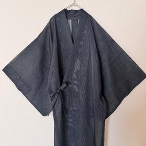 Vintage Japanese Sheer Haori Kimono Jacket / Long
