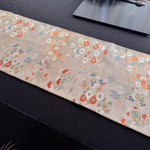 Table runner 刺繍 テーブルランナー 帯 Rsiwonosobo 通販 テーブル