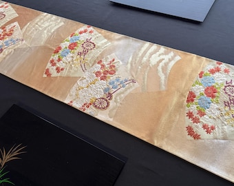 Vintage Japanese Obi Table Runner -One-of-a-Kind Handmade Decor