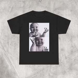 Brainrot Ai Niche Baby 6 7 T-Shirt, BrainRot Posted Up Niche baby Meme 67Meme, Niche AI Baby Meme tee,Genz Brainrot Tee,67Tee,GenzHumor