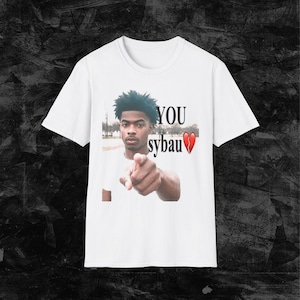 Camiseta con meme SYBAU, divertida camiseta viral de TikTok, camiseta con jerga de la generación Z, camiseta de tendencia de internet con corazón roto