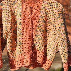 Crochet cardigan, Hexagon cardigan, Winter cardigan, Crochet jacket, Patchwork Cardigan, Hand knitted cardigan